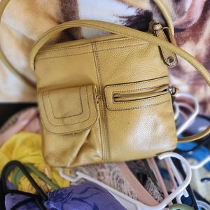 Cross body leather bag